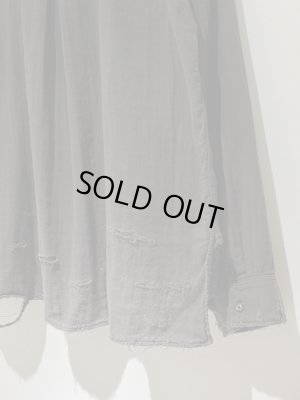 画像9: ANCELLM（アンセルム） Doublegauze Crash LS Shirt（ダブルガーゼクラッシュロングスリーブシャツ） ブラック