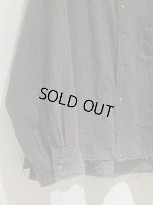 画像4: ANCELLM（アンセルム） Doublegauze Crash LS Shirt（ダブルガーゼクラッシュロングスリーブシャツ） ブラック