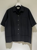 YOKE（ヨーク） Embroidery  Open Collar Shirt（エンブロイダリー オープンカラーシャツ） ブラック