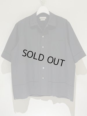 画像1: YOKE（ヨーク） Embroidery  Open Collar Shirt（エンブロイダリー オープンカラーシャツ） ブラック