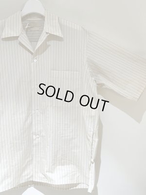 画像5: YOKE（ヨーク） Nylon Stripe Open Collar Shirt（ナイロンストライプオープンカラーシャツ） クリーム