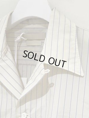 画像4: YOKE（ヨーク） Nylon Stripe Open Collar Shirt（ナイロンストライプオープンカラーシャツ） クリーム