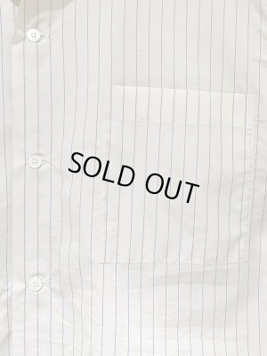 画像6: YOKE（ヨーク） Nylon Stripe Open Collar Shirt（ナイロンストライプオープンカラーシャツ） クリーム