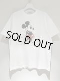 UNUSED × Disney（アンユーズド×ディズニー） ミッキーマウス染み込みプリントTシャツ ホワイト