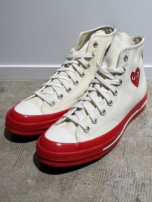 画像1: PLAY COMME des GARCONS × CONVERSE（プレイ コムデギャルソン×コンバース） CT70（チャックテイラー70） Hi ナチュラル