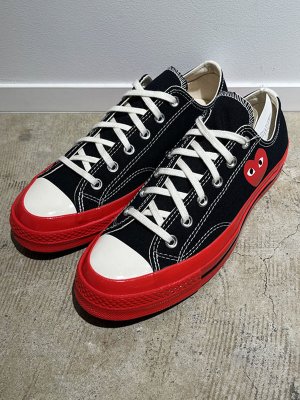 画像1: PLAY COMME des GARCONS × CONVERSE（プレイ コムデギャルソン×コンバース） CT70（チャックテイラー70） Low ブラック