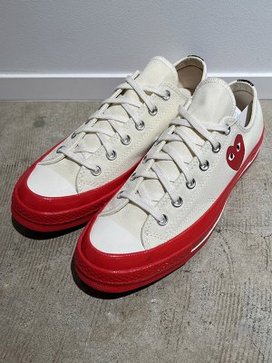 画像1: PLAY COMME des GARCONS × CONVERSE（プレイ コムデギャルソン×コンバース） CT70（チャックテイラー70） Low ナチュラル