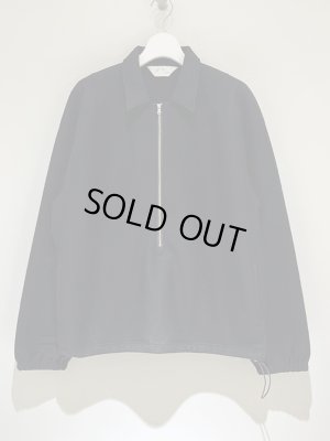 画像1: ANCELLM（アンセルム） Wool Pull Over Shirt（ウールプルオーバーシャツ） ブラック