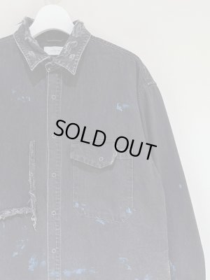画像5: THE JEAN PIERRE（ジャンピエール） Grunge Denim Shirt（グランジデニムシャツ） ミッドナイトブラック