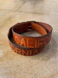 USA製 CALIFORNIA カービングレザーベルト ブラウン