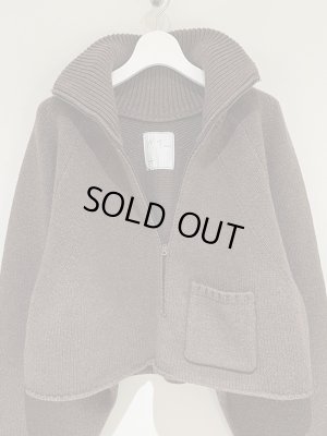 画像2: ANCELLM（アンセルム） Short Length Half-zip Knit（ショートレングスハーフジップニット） ブラウン