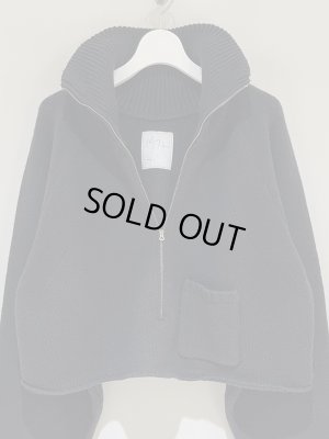 画像2: ANCELLM（アンセルム） Short Length Half-zip Knit（ショートレングスハーフジップニット） ブラック