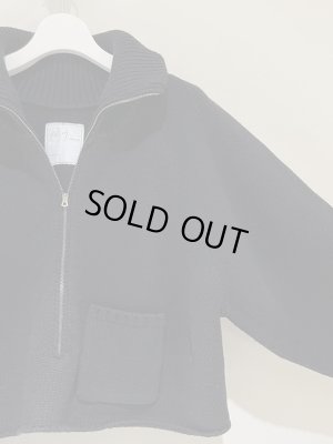 画像5: ANCELLM（アンセルム） Short Length Half-zip Knit（ショートレングスハーフジップニット） ブラック