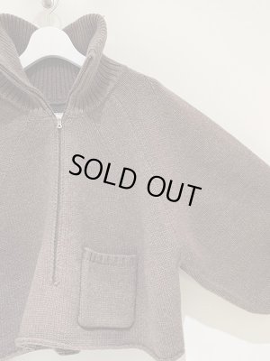 画像5: ANCELLM（アンセルム） Short Length Half-zip Knit（ショートレングスハーフジップニット） ブラウン