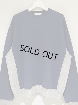 画像2: UNUSED（アンユーズド） 2tone Sweatshirt（2トーン スウェットシャツ） ネイビー×グレー