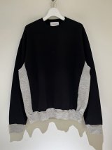 UNUSED（アンユーズド） 2tone Sweatshirt（2トーン スウェットシャツ） ブラック×グレー