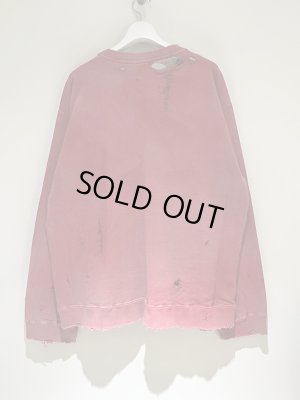 画像8: ANCELLM（アンセルム） Crash Uneven Over Sweat Shirt（クラッシュアンイーブン オーバースウェットシャツ） レッド