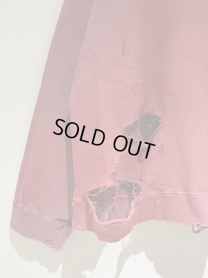 画像6: ANCELLM（アンセルム） Crash Uneven Over Sweat Shirt（クラッシュアンイーブン オーバースウェットシャツ） レッド