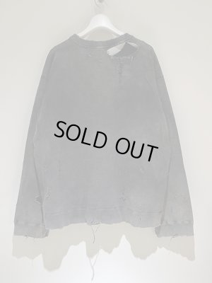 画像8: ANCELLM（アンセルム） Crash Uneven Over Sweat Shirt（クラッシュアンイーブン オーバースウェットシャツ） ブラック