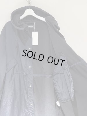 画像7: UNUSED（アンユーズド） Water Repellent Nylon Hooded Coat（ウォーターリペラント ナイロンフーデッドコート） ブラック