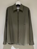 OAMC（オーエーエムシー） Zip-up Wool Shirt（ジップアップウールシャツ） カーキグリーン