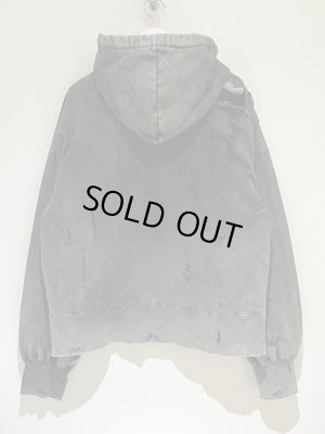 画像8: ANCELLM（アンセルム） Aging Crash Hoodie（エイジングクラッシュフーディー） ブラック