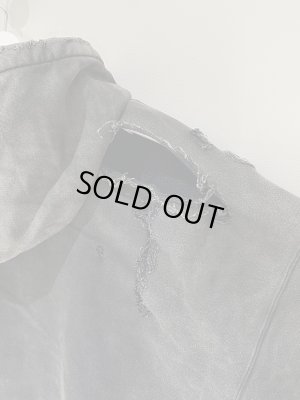 画像10: ANCELLM（アンセルム） Aging Crash Hoodie（エイジングクラッシュフーディー） ブラック