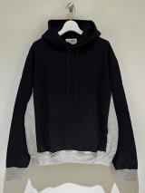 UNUSED（アンユーズド） 2tone Hoodie（2トーン フーディー） ブラック×グレー