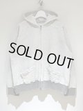 ANCELLM（アンセルム） Zip up Hoodie（ジップアップフーディー） ヘザーホワイト