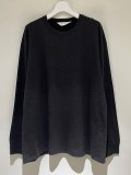 ANCELLM（アンセルム） Unevenness LS T-Shirt（アンイーブンネス ロングスリーブTシャツ） ヘザーブラック