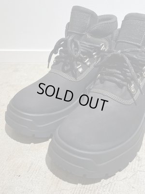画像2: Maison Margiela（メゾンマルジェラ） 22ライン ハイキングブーツ ブラックヌバックレザー