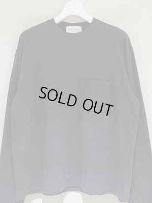 画像2: UNUSED（アンユーズド） Cut-off Pocket LS T-shirt（カットオフポケットロングスリーブTシャツ） チャコール