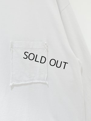 画像4: UNUSED（アンユーズド） Cut-off Pocket LS T-shirt（カットオフポケットロングスリーブTシャツ） ライトグレー