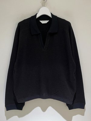 画像1: ANCELLM（アンセルム） S/C Skipper Pullover（S/Cスキッパープルオーバー） ブラック