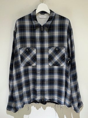 画像1: THE JEAN PIERRE（ジャンピエール） Double Gauze Kurt Shirt（ダブルガーゼカートシャツ） ブルー