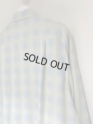 画像9: YOKE（ヨーク） Blurred Ombre Plaid Open Collar Shirt（ブラードオンブレプレイド オープンカラーシャツ） アイボリー