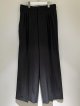 YOKE（ヨーク） Wool Tropical 3Pleated Wide-Leg Trousers（ウールトロピカル3プリーティド ワイドレッグトラウザーズ） カーボンブラック