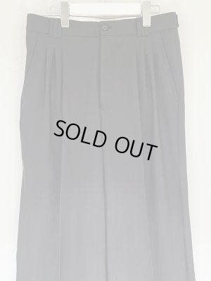 画像2: YOKE（ヨーク） Wool Tropical 3Pleated Wide-Leg Trousers（ウールトロピカル3プリーティド ワイドレッグトラウザーズ） カーボンブラック