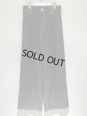 画像1: YOKE（ヨーク） 3Pleated Wide-Leg Trousers（3プリーティド ワイドレッグトラウザーズ） ブラック