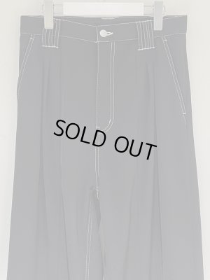 画像2: YOKE（ヨーク） 3Pleated Wide-Leg Trousers（3プリーティド ワイドレッグトラウザーズ） ブラック