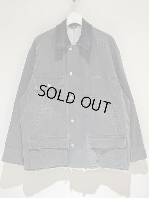 画像1: YOKE（ヨーク） Cotton Cut-off Coverall Jacket（コットンカットオフカバーオールジャケット） グレー