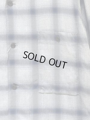 画像4: ESSAY（エッセイ） Shadow Check Open Collar Shirt（シャドウチェック オープンカラーシャツ） ブルーチェック