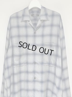 画像2: ESSAY（エッセイ） Shadow Check Open Collar Shirt（シャドウチェック オープンカラーシャツ） ブルーチェック