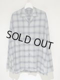 ESSAY（エッセイ） Shadow Check Open Collar Shirt（シャドウチェック オープンカラーシャツ） ブルーチェック