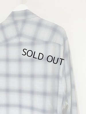 画像7: ESSAY（エッセイ） Shadow Check Open Collar Shirt（シャドウチェック オープンカラーシャツ） ブルーチェック