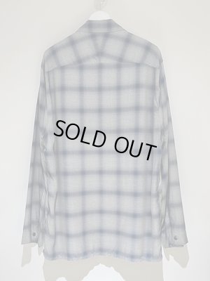 画像6: ESSAY（エッセイ） Shadow Check Open Collar Shirt（シャドウチェック オープンカラーシャツ） ブルーチェック