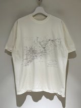 ANCELLM(アンセルム) OLD MAP T-shirt(オールドマップTシャツ) ホワイト