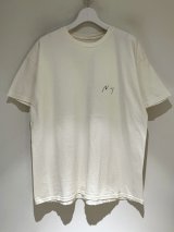ANCELLM（アンセルム） Embroidery Dyed T-Shirt（エンブロイダリー ダイドTシャツ） ホワイト