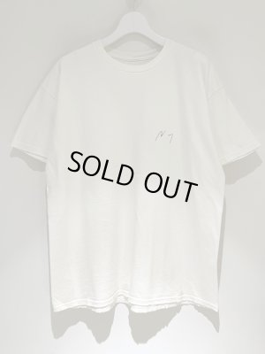 画像1: ANCELLM（アンセルム） Embroidery Dyed T-Shirt（エンブロイダリー ダイドTシャツ） ホワイト