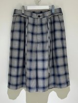 ESSAY(エッセイ) 3tucked Crop Shorts(3タック クロップショーツ) ブルーチェック